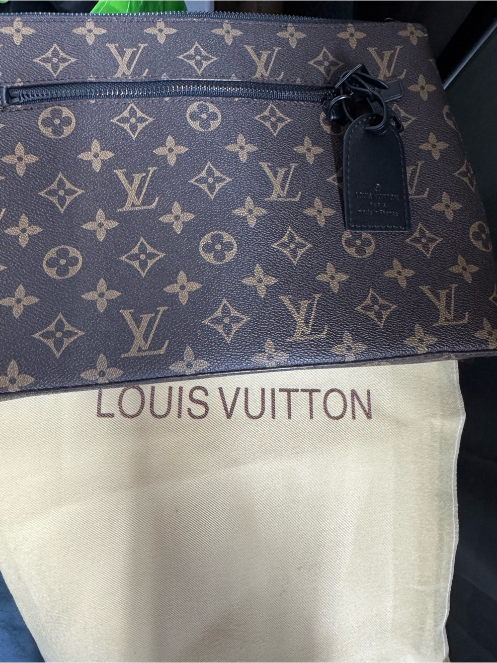 NEW LV Brown Leather Monogram Clutch - Picture 8 of 8